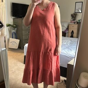 Maxi peach/burnt orange dress